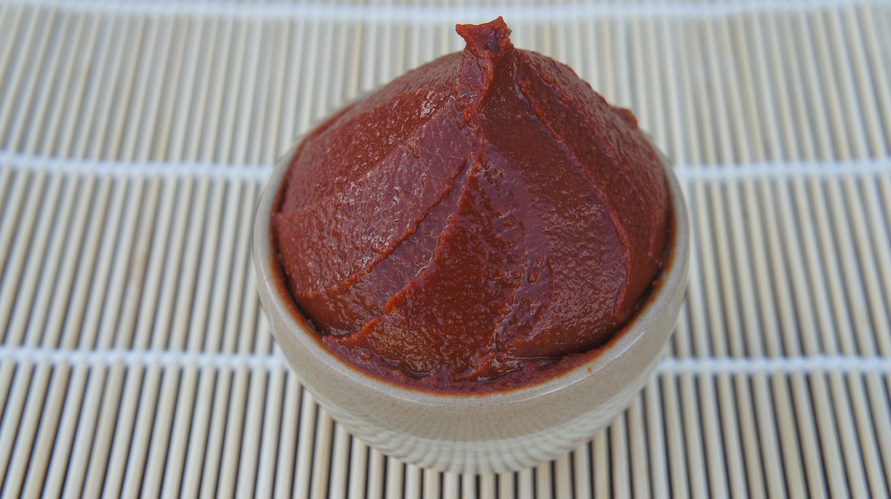 Dark miso paste.